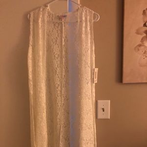 LuLaRoe pure white lace Joy size small
